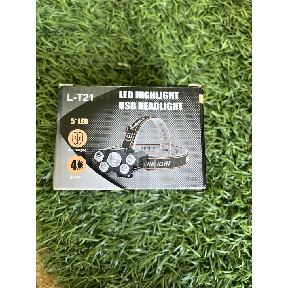 Led Highlight USB Charging 5 LED Headlight 4 Modes L-T21